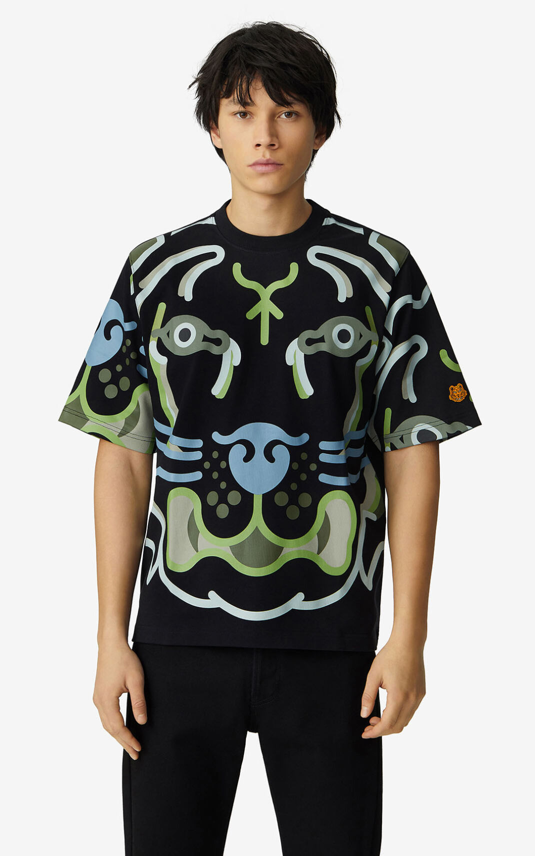 Kenzo K Tiger loose Moška Majice Črna SI-3118195